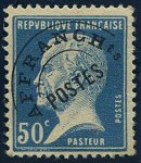 Pasteur, 50 c bleu préoblitéré