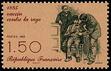 Image du timbre 1885 vaccin contre la rage