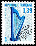 Image du timbre La harpe 1 F 39