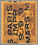 Image du timbre Première période - Surcharge sur 4 lignes
-
Type Sage 75c violet sur orange