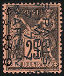 Image du timbre Seconde période - Surcharge sur 5 lignes
-
Type Sage 25c noir sur rose