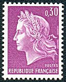 Image du timbre La République de Cheffer 0F30 lilas gravé