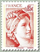 Image du timbre 40 ans de la Sabine de Gandon- Sabine 0,85 euro rouge