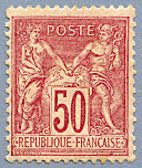 Image du timbre Groupe «Paix et Commerce»Type Sage 50c rose