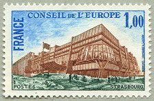 Image du timbre Le bâtiment du Conseil à Strasbourg - 1,00 F