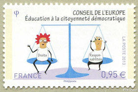 Image du timbre Éducation à la citoyenneté démocratique