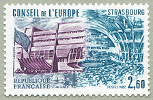 Image du timbre Le bâtiment du Conseil à Strasbourg - 2,60 F