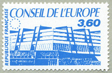 Image du timbre Le bâtiment du Conseil à Strasbourg - 3,60 F