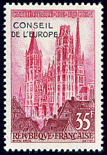 Cathédrale de Rouen<br />surchargé Conseil de l´Europe