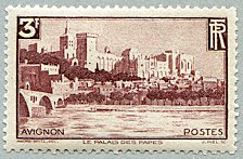 Avignon<br />Le palais des Papes et le pont Bénézet