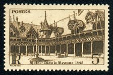 Image du timbre Hôtel-Dieu de Beaune 14435 F brun-noir
