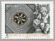 Image du timbre 800 ans de la Cathédrale d'Amiens