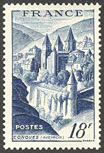 Image du timbre Abbaye de  Conques - Aveyron