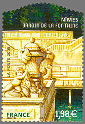 Nîmes Jardins de la Fontaine<br />Sculpture du bassin de Nymphée