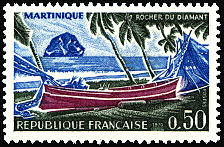 Image du timbre Martinique - Rocher du diamant