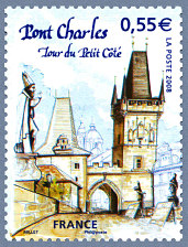 Image du timbre Le pont Charles - Tour du petit côté
