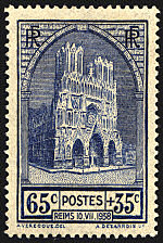 Reims 10.VII.1938<br>La cathédrale de Reims