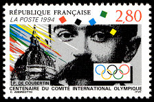 Image du timbre Centenaire du Comité International Olympique-Pierre de Coubertin