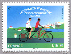 Image du timbre Fédération Française de Cyclotourisme 1923-2023