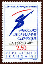 Image du timbre Parcours de la Flamme Olympique