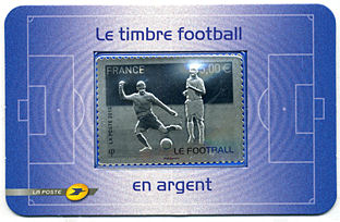 Image du timbre Timbre argent Football