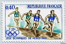 Jeux Olympiques de Mexico 1968<br />4x100 m