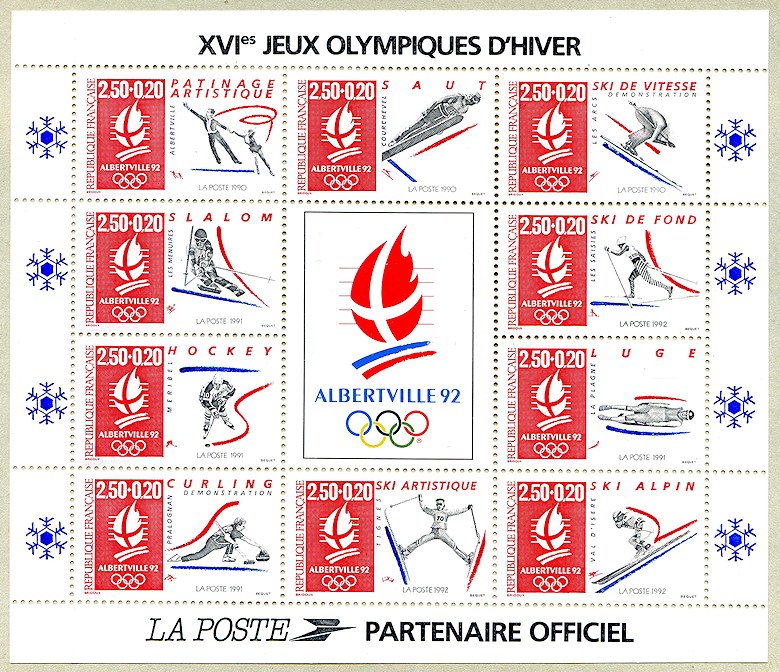 XVI<SUP>ème</SUP> Jeux Olympiques d´Hiver<BR><I>LA POSTE</I> - Partenaire officiel