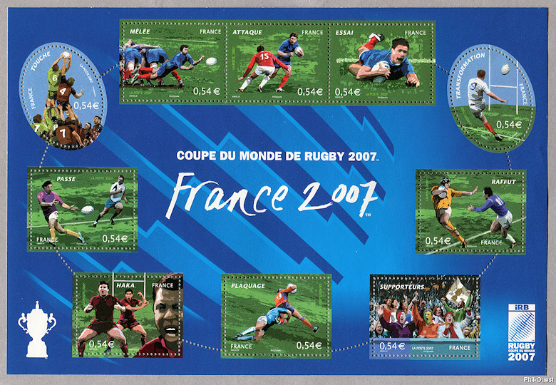 Image du timbre Coupe du Monde de Rugby