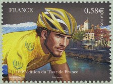 Image du timbre Le maillot jaune devant Annecy