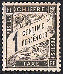 Image du timbre Chiffre-taxe type banderole 1c noir