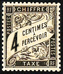Image du timbre Chiffre-taxe type banderole 4c noir