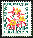 Image du timbre Timbre-taxe - Fleurs des champsAncolie 0,40 F