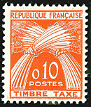 Image du timbre Timbre-taxe, type gerbes, 0F10 orange